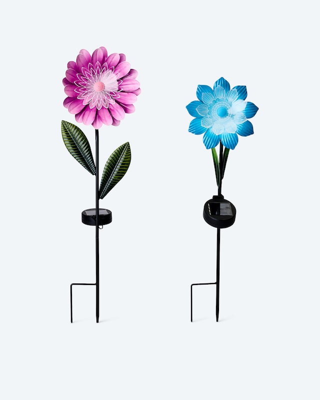 2 Solar-Gartenstecker "Blumenspiel"