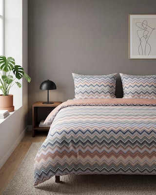 Produktabbildung 2 für Mako-Satin Wendebettwäsche "Soft Lines", 3tlg.