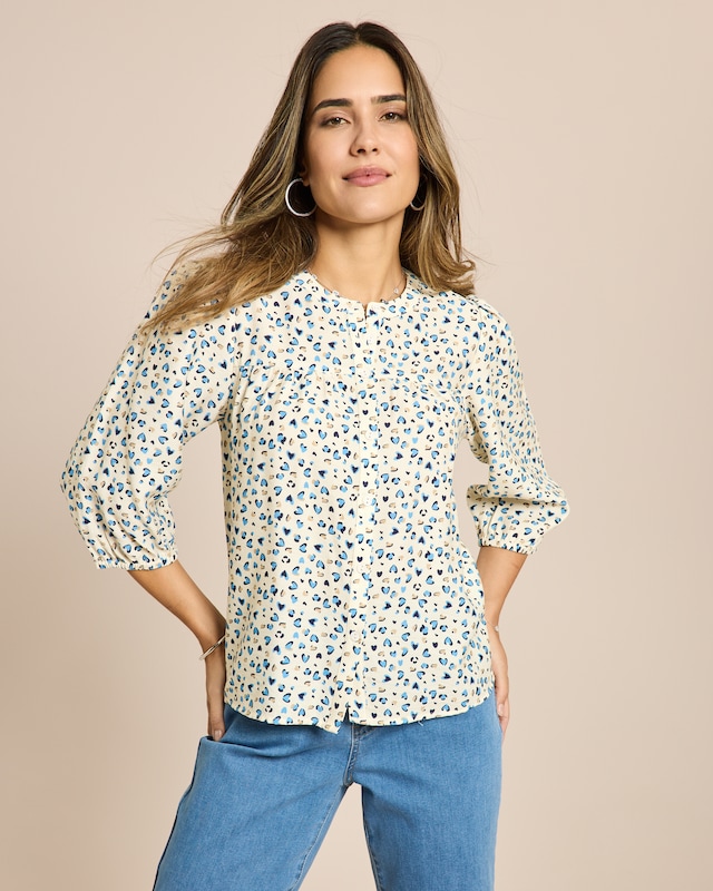 Bluse mit Allover-Print