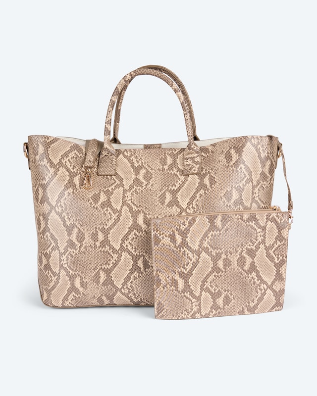 Shopper in Snake-Optik