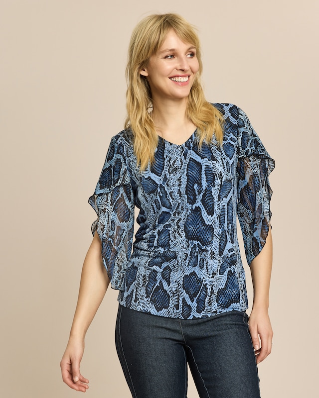 Shirt mit Chiffonärmel