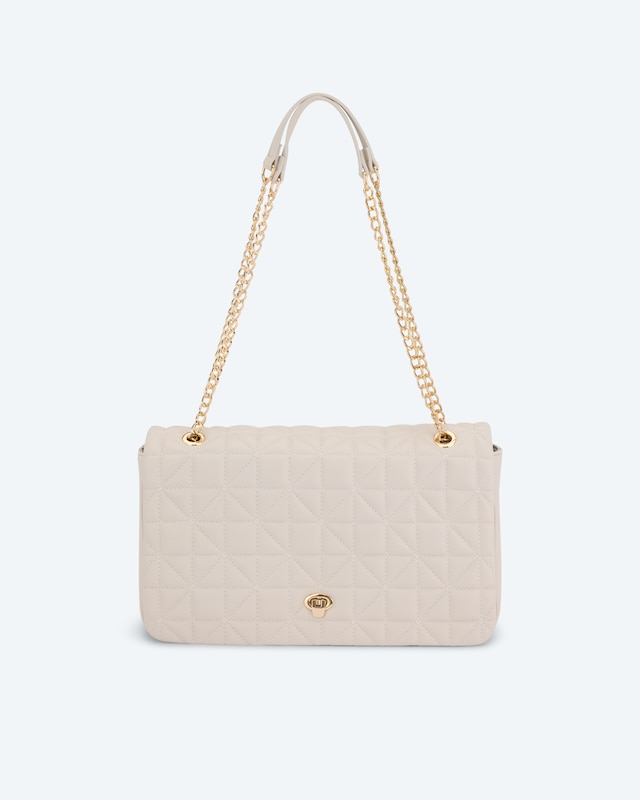 Überschlagtasche in gesteppter Optik