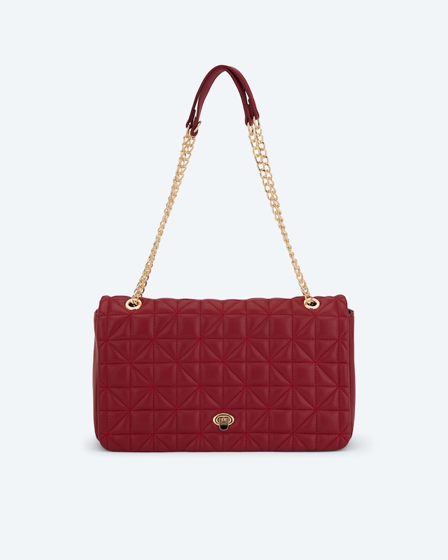 Überschlagtasche in gesteppter Optik