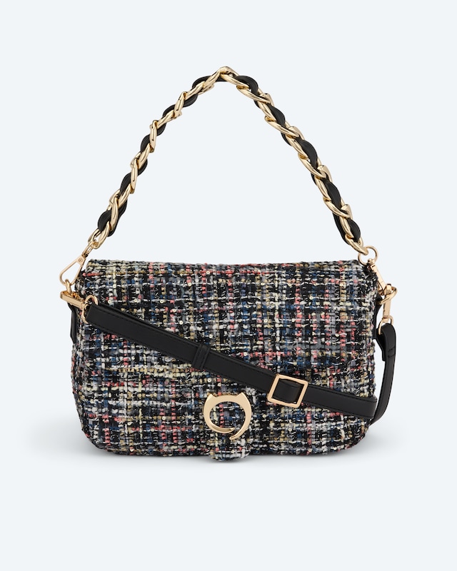 Kurzgrifftasche in Boucléoptik