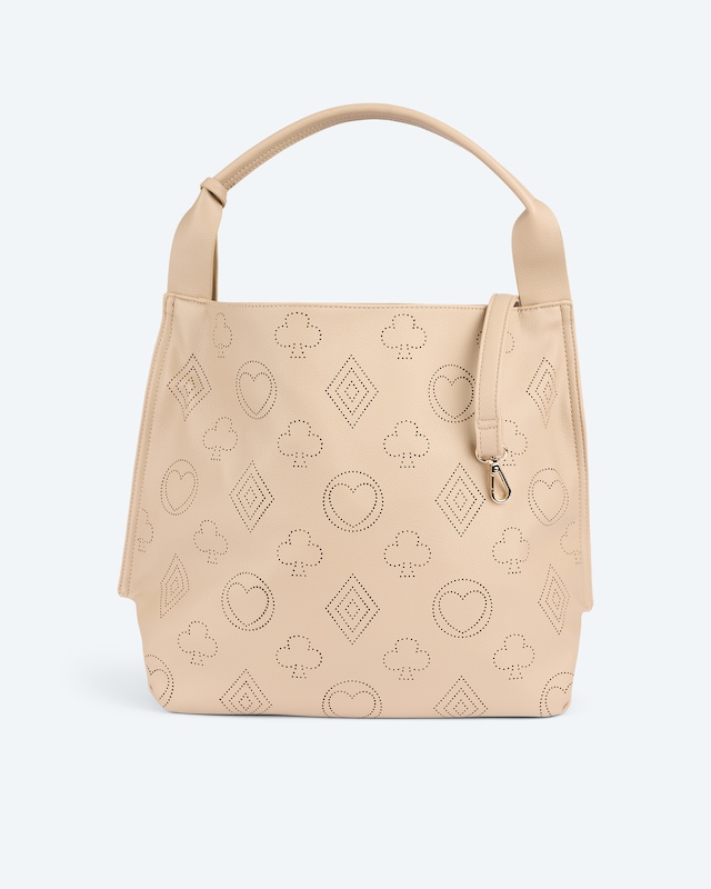 Tasche mit Logo-Ausbrenner und Quaste