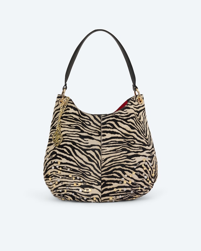 Ledertasche Zebra mit Schmuck