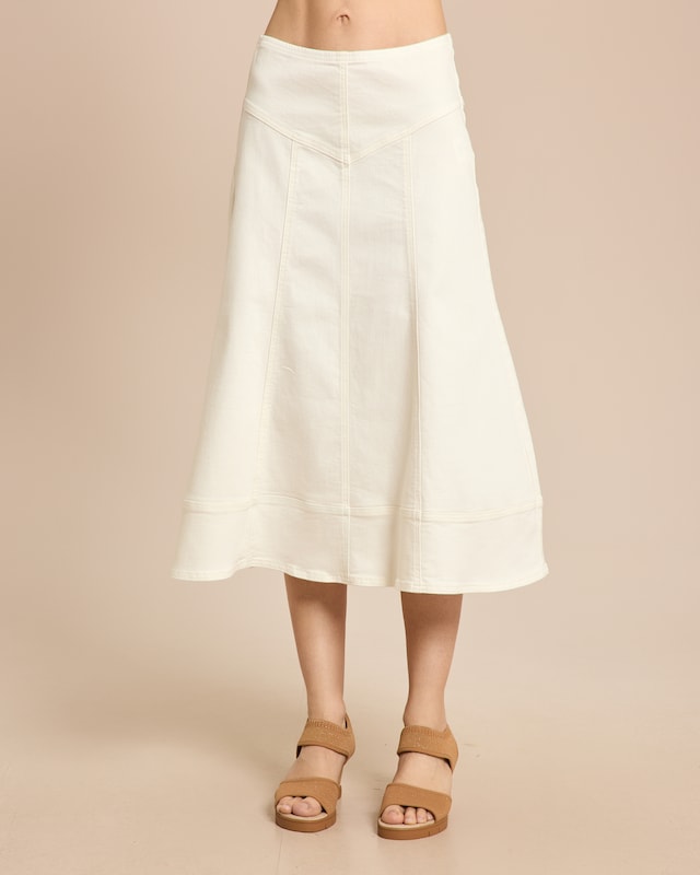 Superflex Denim Midirock