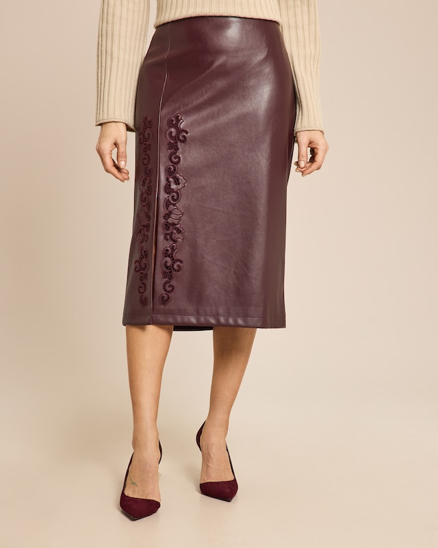 Rock aus veganem Kunstleder