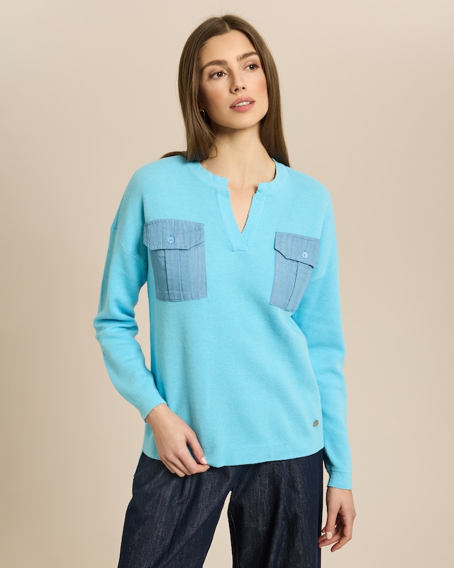 Pullover mit Pattentaschen