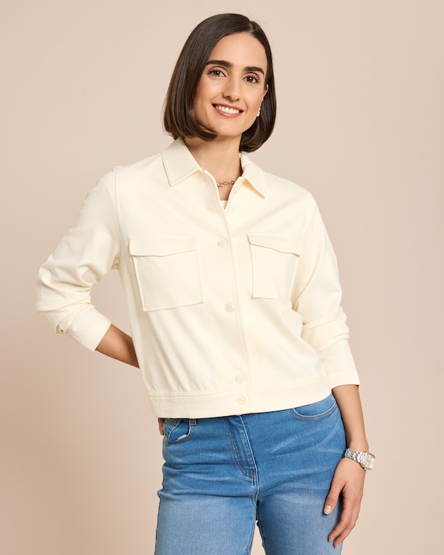 Jacke Ponte di Roma mit aufgesetzten Taschen