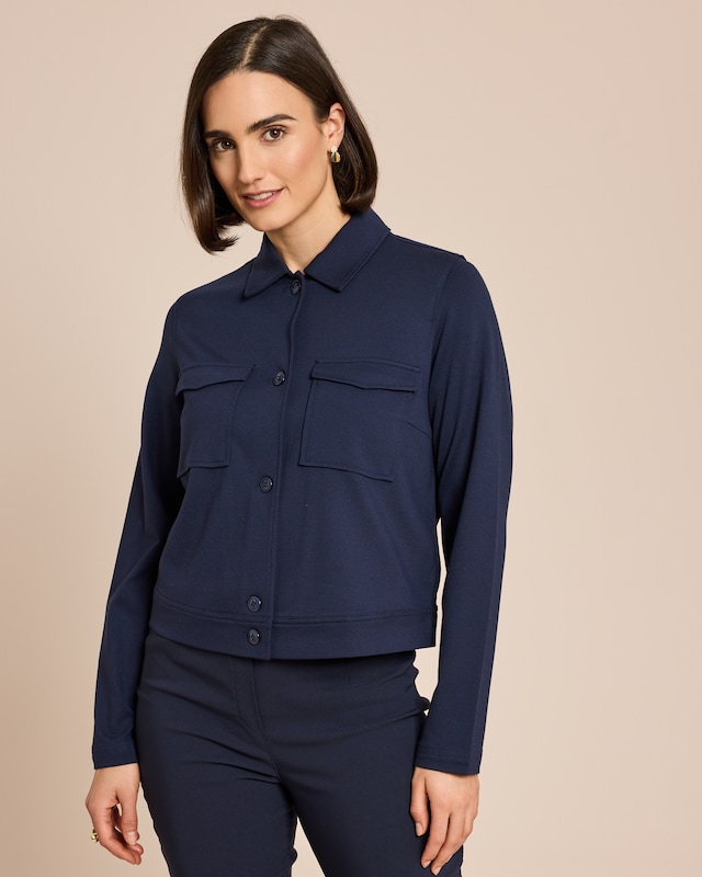 Jacke Ponte di Roma mit aufgesetzten Taschen