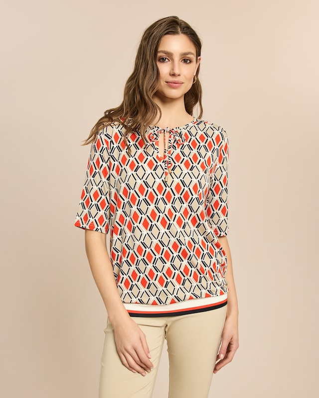 Shirt mit Key-Hole und Kordel