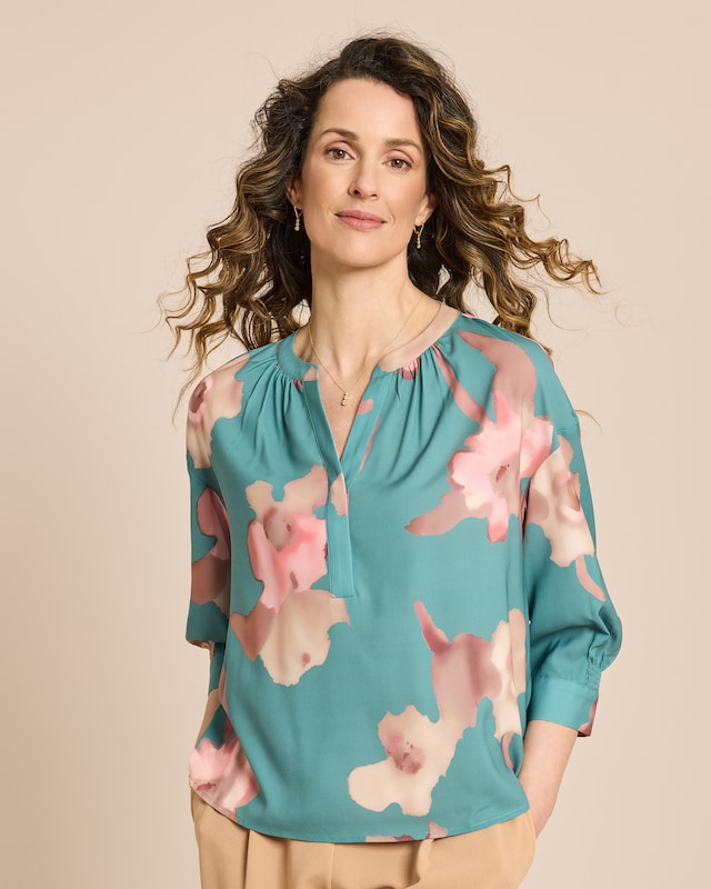 Crepe de Chine Bluse bedruckt