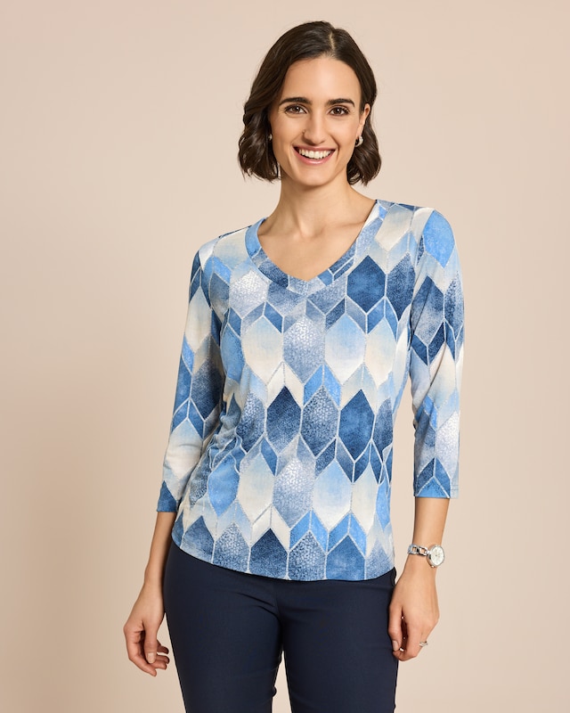 Shirt mit Rhomben-Druck