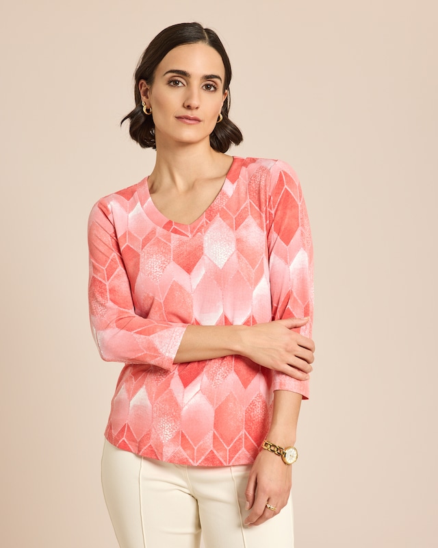 Shirt mit Rhomben-Druck