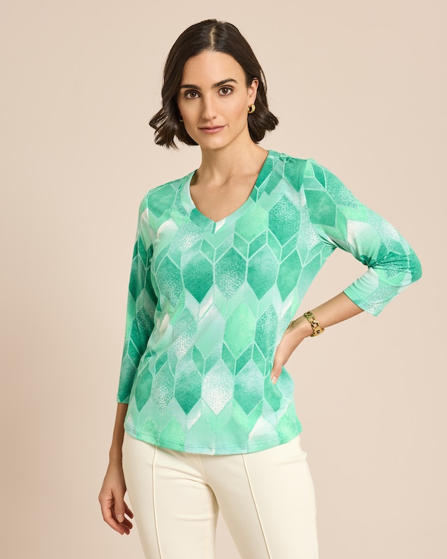 Shirt mit Rhomben-Druck
