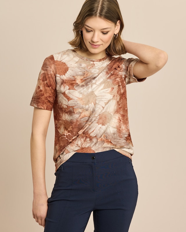 Shirt Gentle soft dye mit Blumen
