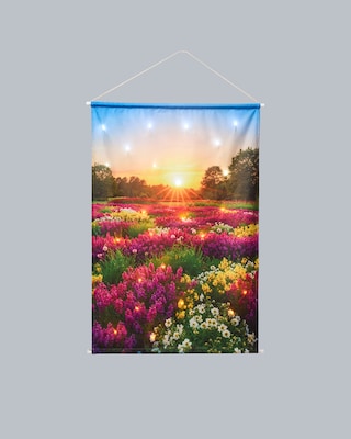 Produktabbildung 2 für LED-Stoff-Wandbild "Blumenwiese"