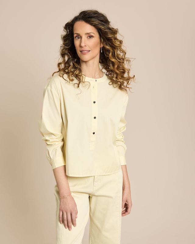 Baumwollstretch Bluse boxy