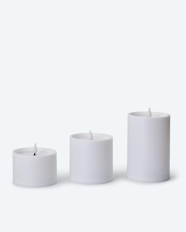 Solar-Stumpenkerzen, 3tlg.