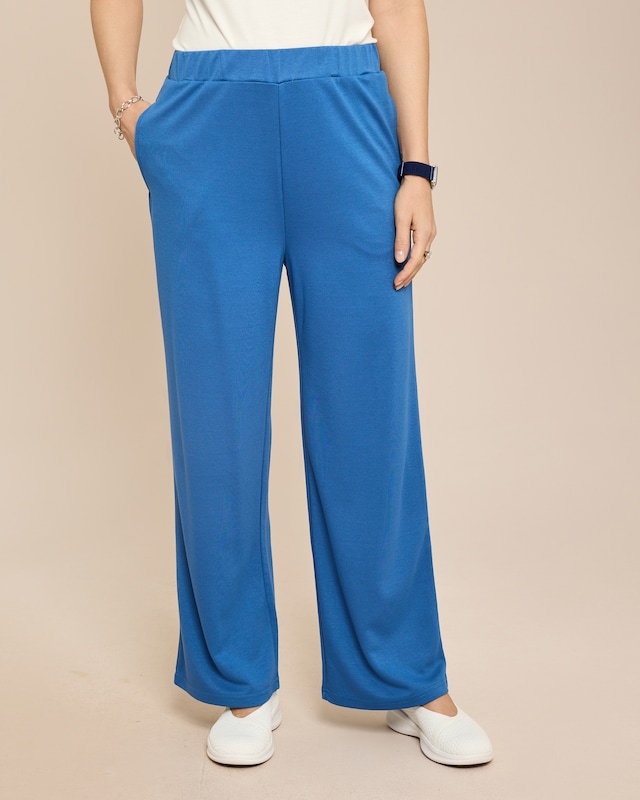 Wide Leg Lounge-Hose verkürzt