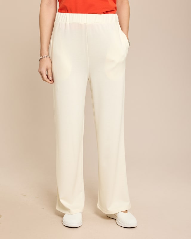 Wide Leg Lounge-Hose verkürzt