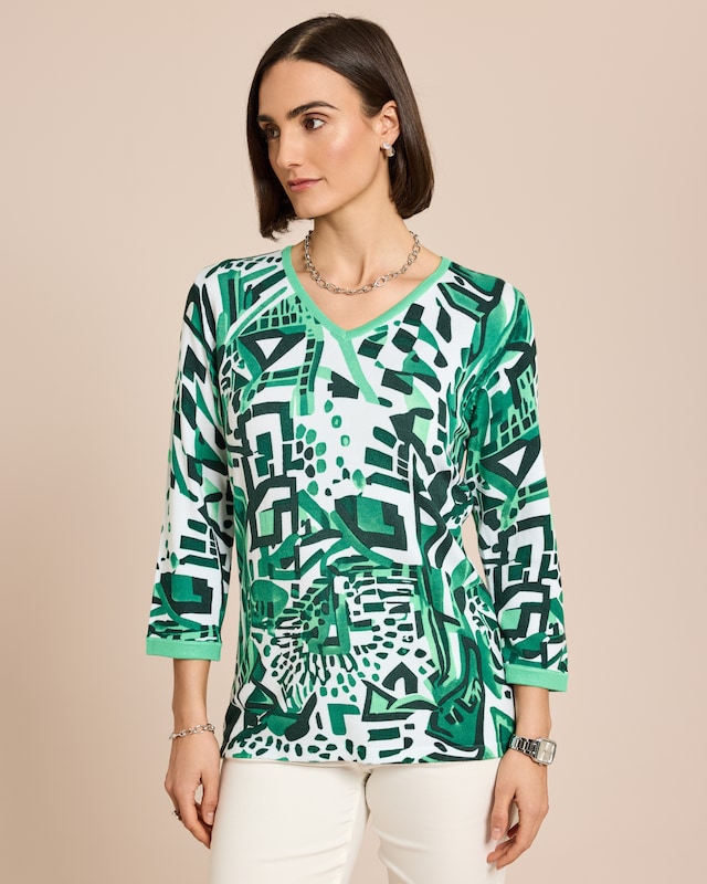 Pullover mit V-Ausschnitt