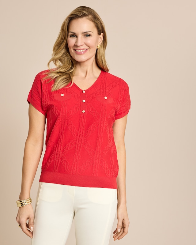 Pullover mit Strickmuster