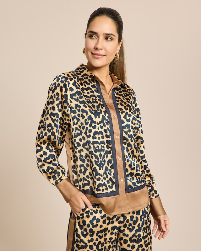 Fließende Leo Bluse