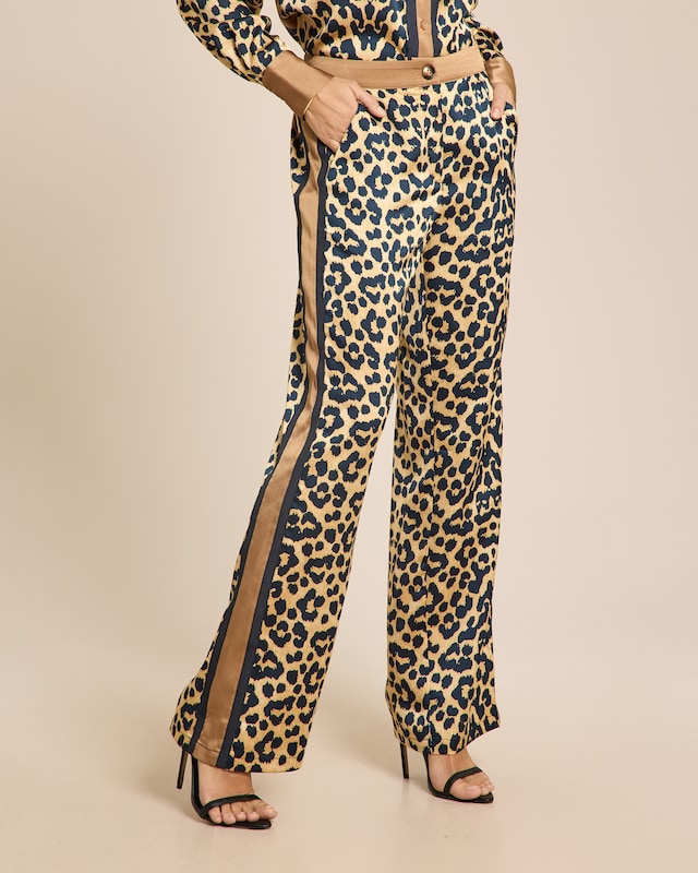 Fließende Leoparden-Hose