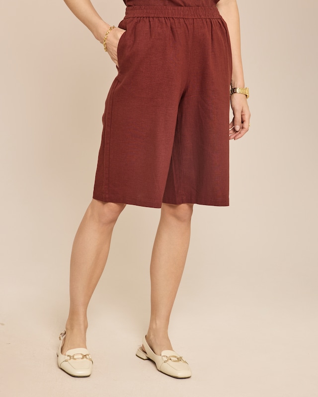 Bermuda aus Leinenmix