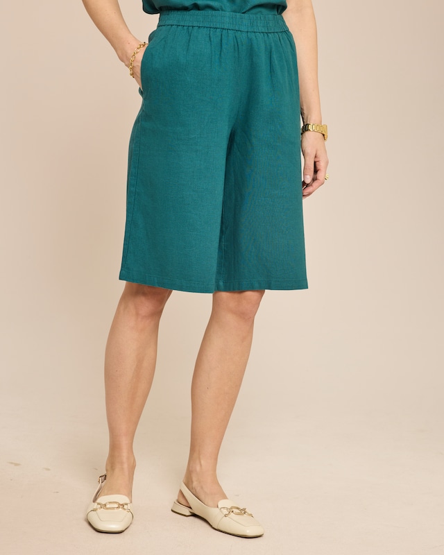 Bermuda aus Leinenmix