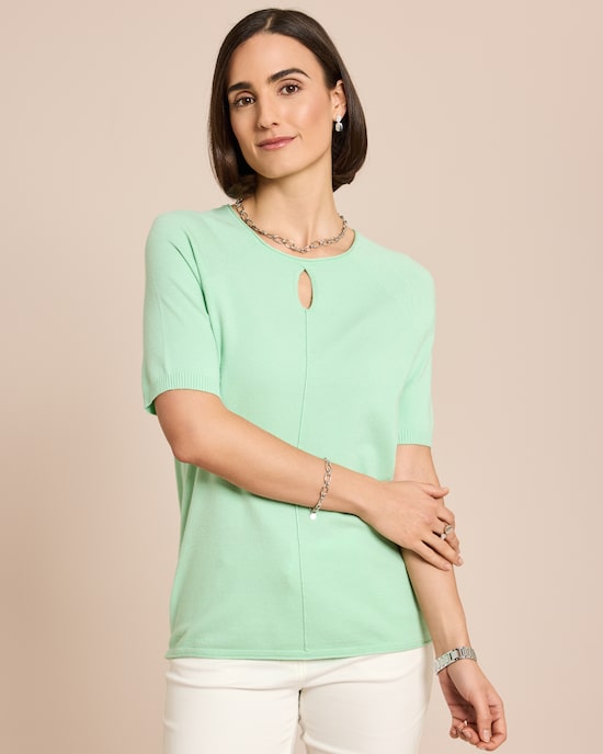 Produktabbildung für Pullover mit Halbarm und Keyhole