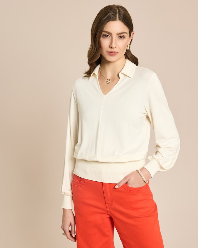 Shirt mit Polokragen