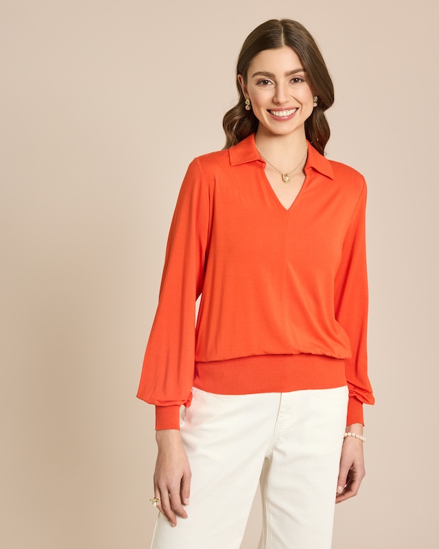 Shirt mit Polokragen