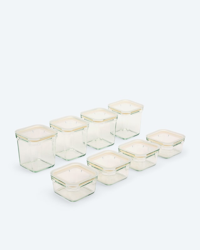 Frischhaltedosen eckig, 8tlg.