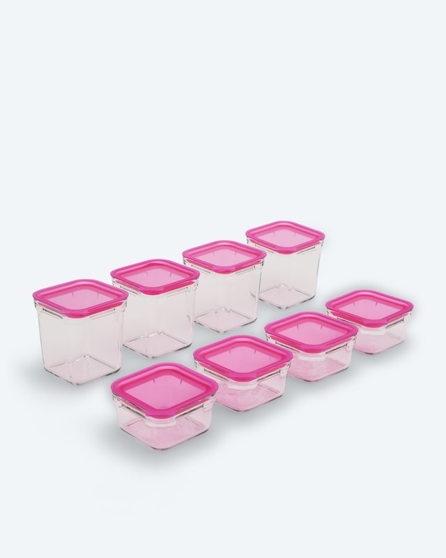 Frischhaltedosen eckig, 8tlg.