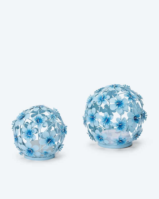 Outdoor-LED-Kugeln "Blumen", 2tlg.