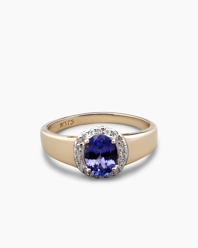 Ring mit Tansanit AAA+ & Brillanten