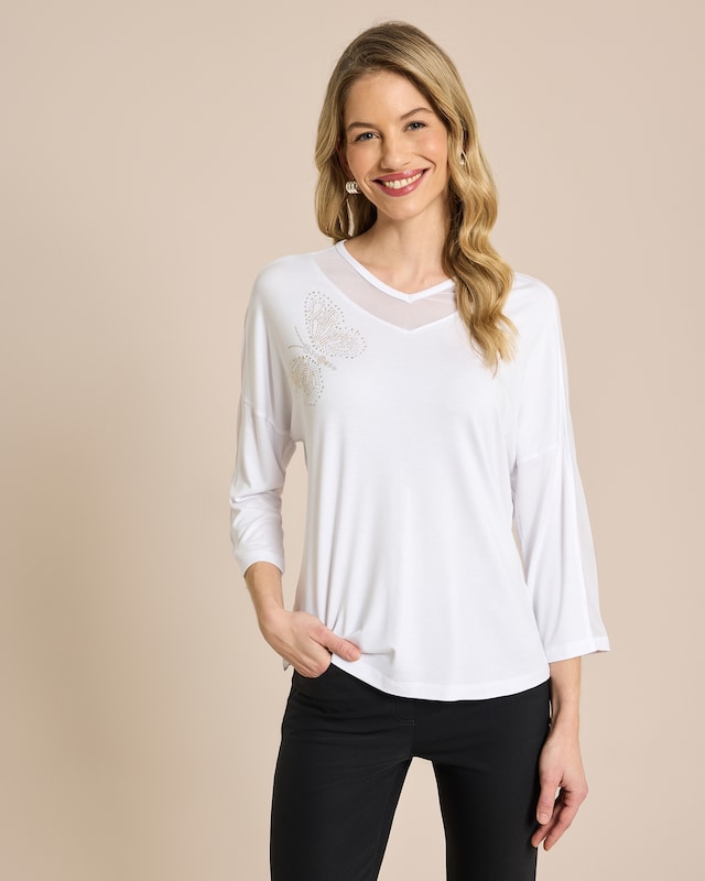 Shirt mit Strassmotiv