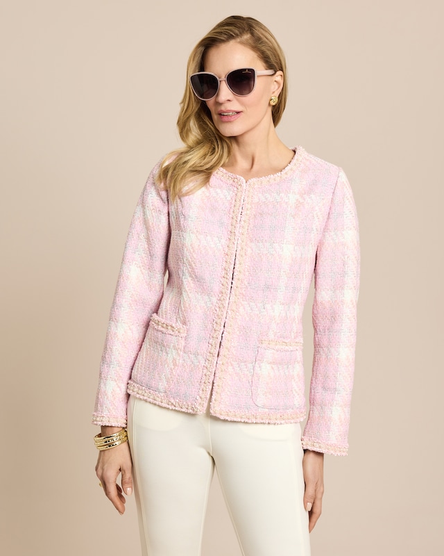 Blazer mit Perlendeko