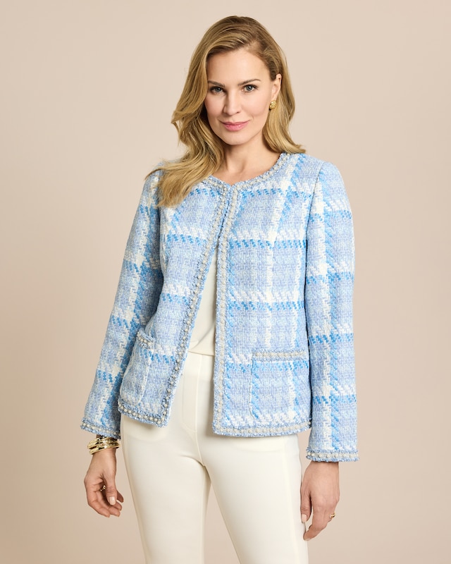 Blazer mit Perlendeko