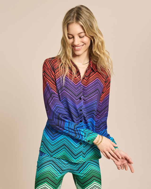 Bluse aus Jersey mit Exklusivdruck