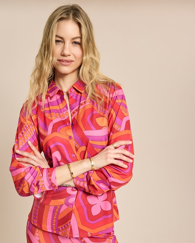 Bluse aus Jersey mit Exklusivdruck