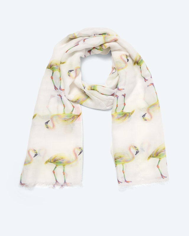 Schal mit Flamingodruck