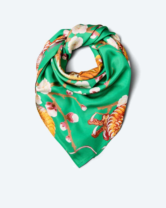 Seidentuch Tigerdruck