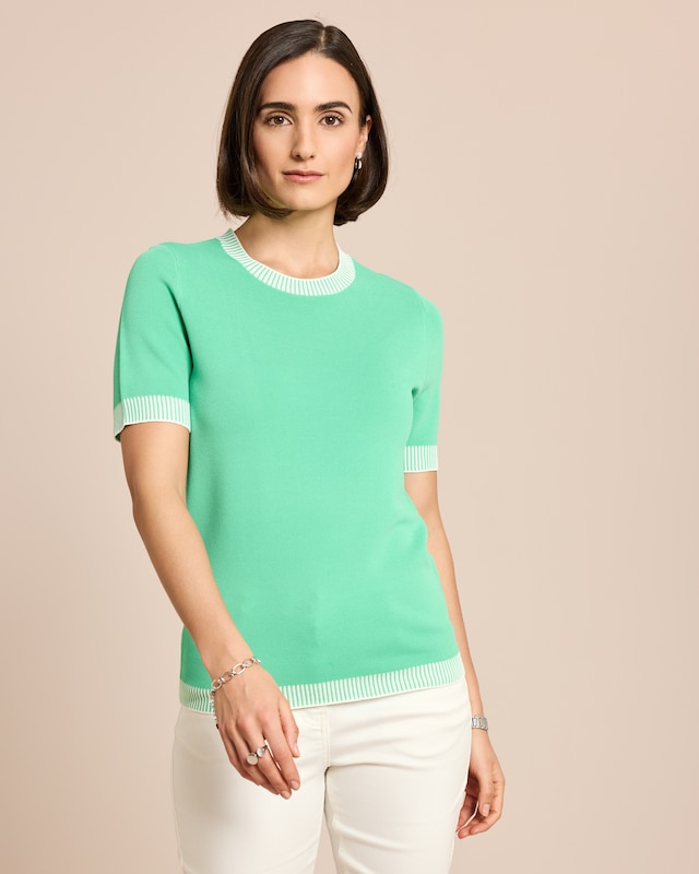 Kurzarm-Pullover Italian Strick