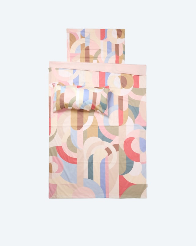 Mako-Satin Wendebettwäsche "Stampi" 3tlg.