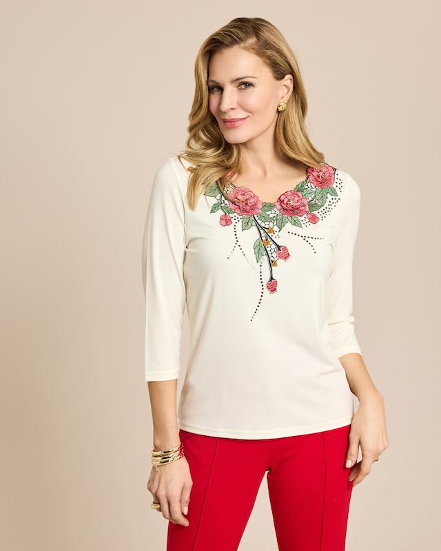 Shirt mit Verzierung