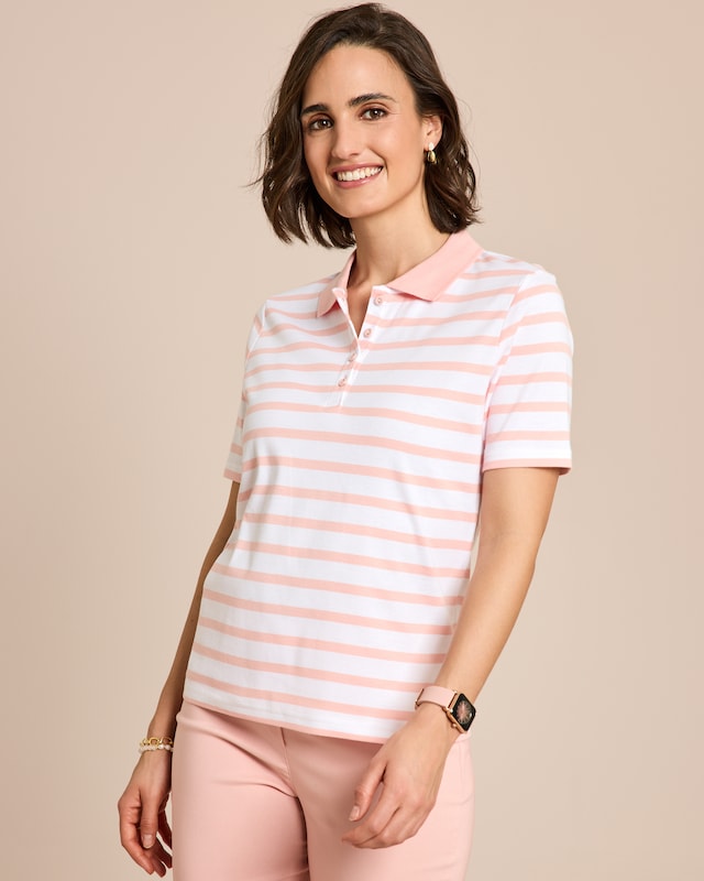 Poloshirt mit Streifen